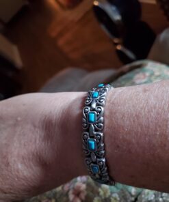 Wollet Jewelry Antique Style Blue Turquoise Magnetic Bracelets for Women 29 71sKvFLdLqL