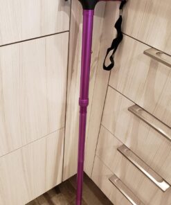 Vive Folding Cane - Foldable Walking Cane for Men, Women - Fold-up, Collapsible, Lightweight, Adjustable, Portable Hand Walking Stick - Balancing Mobility Aid - Sleek, Comfortable T Handles (Purple) Purple 46 71sKwNXUQwL
