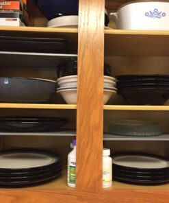 DecoBros Expandable Stackable Kitchen Cabinet and Counter Shelf Organizer,Silver Silver 47 71sLSBYZkL