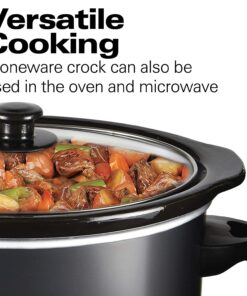 3 Quart Slow Cooker - Size for Cooking a 3 lb Chicken or 2 lb Roast - Dishwasher-Safe(Matte Black) 11 71sLy1jUqjL