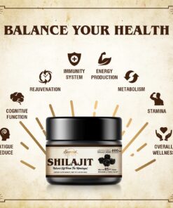 Shilajit Pure Himalayan Organic Shilajit Resin - 600mg Maximum Potency Natural Organic Shilajit Resin with 85+ Trace Minerals & Fulvic Acid for Energy, Immune Support, 30 Grams (1 Pack) 50.0 Servings (Pack of 1) 24 71sMzJd25qL