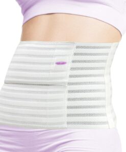 GABRIALLA Breathable Abdominal Binder for Women, Ideal Wrap for Postpartum, C-Section, and Post Surgery Recovery, Body-Shaping Effect, 9” Wide, Made in USA, White, XL X-Large 8 71sN35X7RuL
