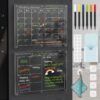 Magnetic Acrylic Calendar for Fridge,2 Pack 12"x16" Clear Fridge Calendar Dry Erase Magnetic Planning Boards Set Includes 6 Colorful Highlight Markers,Magnetic Pen Holder and Erase Towel Monthly Planner+Weekly Planner 8 71sOKGA2eYL