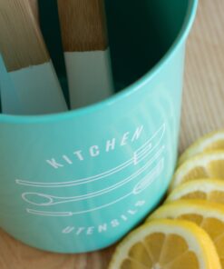 Now Designs Powder-Coated Steel Utensil Crock, Turquoise 22 71sOtNeVOkL