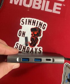 USB C Hub, QGeeM USB C to HDMI Adapter 4k, 7 in 1 USB C Dongle with 100W Power Delivery,3 USB 3.0 Ports, SD/TF Card Reader, Compatible for MacBook Ipad HP Dell XPS and More Type C Device Grey 45 71sPQ9qdQ9L