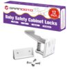 Baby Safety Cabinet Locks 12 Pack White-GRANDOTO Baby Proofing & Child Safety Cabinets Drawer Locks,DIY Easy to Install,No Tooling, Stronger Safety! 48 71sPxw3fWKL