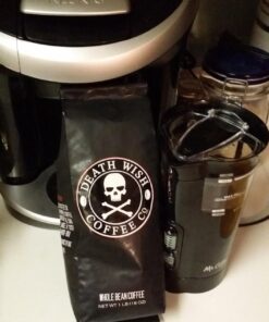 Death Wish Coffee, Organic and Fair Trade Dark Roast Whole Bean Coffee, 16 oz 16 Ounce (Pack of 1) 37 71sQBZSsIXL