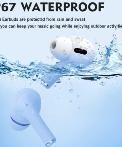 Wireless Earbuds, Bluetooth 5.3 Headphones Mini Wireless in Ear with ENC Noise Cancelling Mic, 30H with HiFi Stereo IP7 Waterproof Earphones Air Buds Pro Touch Control Smart Pop-up Auto Pairing White-Pro 13 71sRaJCg8lL