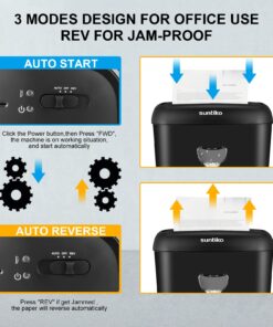 Paper Shredder, 14-Sheet Cross Cut with 6.6-Gallon Basket, P-4 Security Level, 3-Mode Design Shred Card/CD/Staple/Clip, Heavy Duty with Jam Proof System, Paper Shredder for Office (ETL) 31 71sSY5QD7XL