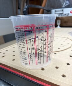 (Full Case of 100 Each - Pint (16oz) Paint Mixing Cups) by Custom Shop - Cups Have calibrated Mixing ratios on Side of Cup Box of 100 Cups Cups - Box of 100 + 12 Lids 14 71sSlCVu7nL