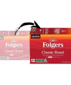 Alternative view of Folgers Classic Roast Medium Roast Coffee, 72 Keurig K-Cup Pods 12 Count (Pack of 6)