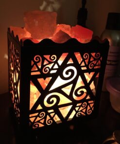 CRYSTAL DECOR Himalayan Pink Salt Lamp Basket & Dimmer Cord Bulb Star 40 71sSsSyDVyL 1