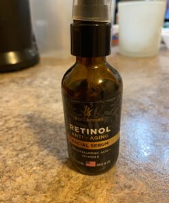 DOUBLE SIZED (2Oz) Retinol Serum for Face with Hyaluronic Acid + Vitamin E and A + Aloe Vera Anti-Aging Serum Pore Tightener Fade Dark Spots Clinical Strength Formula by InstaSkincare 2 Fl Oz (Pack of 1) 36 71sTKpAxjlL