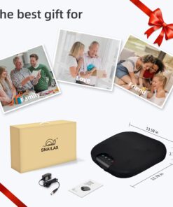 Foot Massager with Heat, Snalax Shlatsu Electic Foot Masager Machine for Plantar fascits, Foot Warmer Massager for Neuropathy Paln and Circulatlon, Glits for Eldery, Men/Women Black 593-NW 23 71sTO L24mL