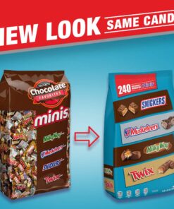 Alternative view of SNICKERS, TWIX, MILKY WAY & 3 MUSKETEERS Variety Pack Super Bowl Milk Chocolate Candy Bars Assortment, 240 Pieces Bag