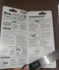 General Tools Digital Angle Finder Ruler #822 - 5" Stainless Steel Woodworking Protractor Tool with Large LCD Display 5-Inch 38 71sTiaDAjZL