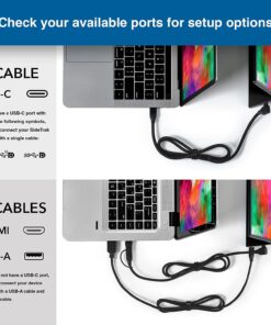 SideTrak Solo Pro Portable Monitor 15.8” FHD 1080P LED Anti-Glare IPS Screen | Works with Mac, PC, Chrome, PS4, Xbox & Switch | Powered by USB or Mini HDMI | Built-in DisplayPort, Speakers & HDR Non-Touchscreen 23 71sUMu7RC4L