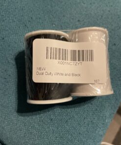 2-Pack - BLACK & WHITE - Coats & Clark Dual Duty All-Purpose Thread - One 400 Yard Spool each of BLACK & White 13 71sUdMETB1L