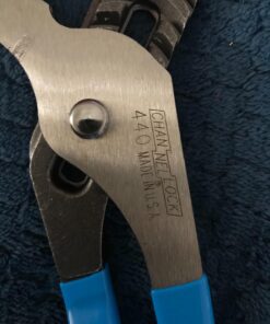 Channellock 440 Tongue and Groove Pliers | 12-Inch Straight Jaw Groove Joint Plier with Comfort Grips | 2.25-Inch Jaw Capacity | Laser Heat-Treated 90° Teeth| Forged High Carbon Steel | Made in USA, Black, Blue, Silver 23 71sVBonQd6L