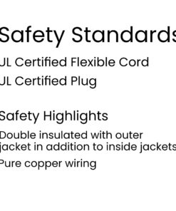 Ipax 15Ft Extra Long White AC Power Cord Cable Pure Copper Wire Core in Retail Pack for Computer Plasma TV Printer Monitor AC Adapter 15Ft White 11 71sVTi0dzcL