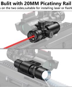 CVLIFE 4x32 Tactical Rifle Scope Red & Green &Blue Illuminated Reticle Scope with Fiber Optic Sight 32 71sVexgfInL