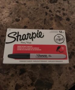 Sharpie Permanent Markers, Fine Point, Black, 12 Count 46 71sWBs4O2ML