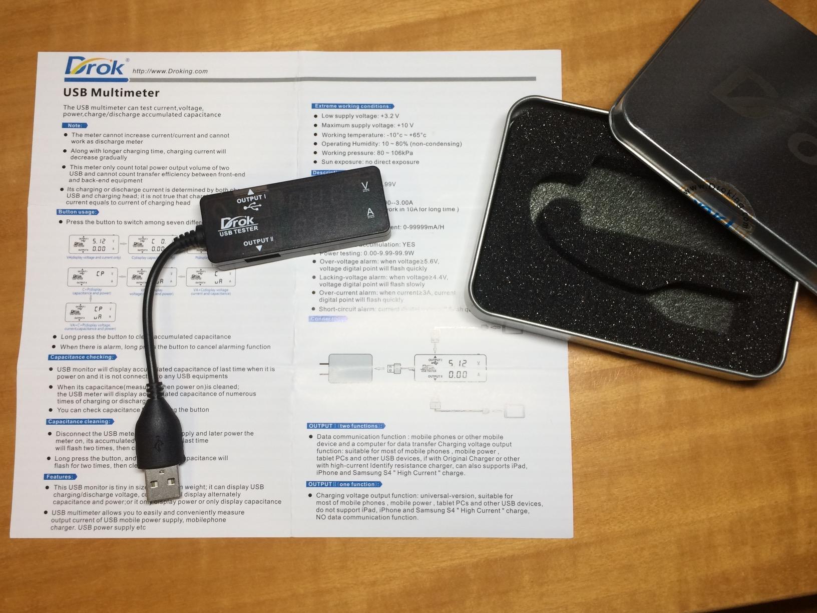 DROK USB Tester, USB-A 2.0 Digital Multimeter Dual USB Output Ports PD QC 3.0 Color LED Display, 7 Modes Capacity Voltage Current Power Voltmeter Ammeter for Laptop Power Bank Solar Panel Black 10 DROK USB Tester, USB-A 2.0 Digital Multimeter Dual USB Output Ports PD QC 3.0 Color LED Display, 7 Modes Capacity Voltage Current Power Voltmeter Ammeter for Laptop Power Bank Solar Panel Black - Image 10