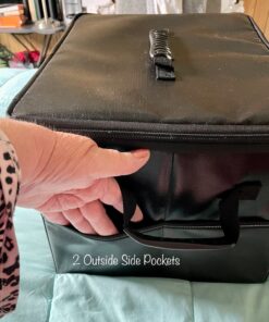 EXLIFBAG File Organizer, Fireproof File Box with Lids, Important Document Organizer Box with Lock, Portable File Folder Organizer with Handle Black 1 Layer 88 71sWyMvekrL