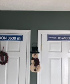 Beistle 54151 Party Supplies, 4" x 24", Blue/White Travel Street Sign Cutouts (4 Pack) 16 71sY0NPzhL