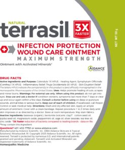 Terrasil Wound Care Max - 3X Faster Healing, Infection Protection Ointment for Bed sores, Pressure sores, Diabetic Wounds, ulcers, cuts, scrapes, and Burns (50 Gram Tube) 50 Gram (Pack of 1) 8 71sYNpzPtzL