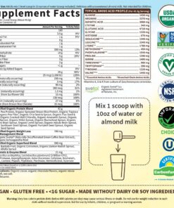 Garden of Life Raw Organic Fit Vegan Protein Powder Chocolate, 28g Plant Based Protein for Weight Loss, Pea Protein, Fiber, Probiotics, Dairy Free Nutritional Shake for Women and Men, 10 Servings 16.04 Ounce (Pack of 1) 15 71sa5hE3DxL