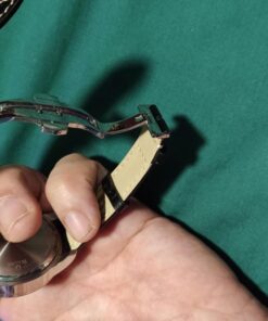 iStrap Leather Watch band -Alligator Grain Embossed Pattern Calfskin Replacement Strap-Stainless Steel Deployment Buckle with Push Buttons-Bracelet for Men Women-18mm 19mm 20mm 21mm 22mm 24mm Black/Tan Stitch-Silver 40 71saWI9ILzL