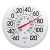 Springfield Big and Bold Thermometer with Mounting Bracket, Indoor Outdoor Thermometer with Large Numbers for Patio, Pool, and Indoor Areas (13.25-Inch) Back Bracket