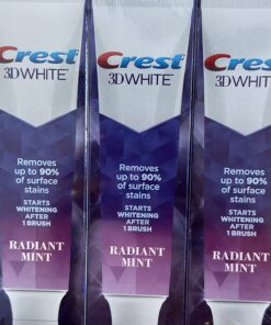 Crest 3D White Toothpaste Radiant Mint, 3.8 Oz (Pack of 3) 3.8 Ounce (Pack of 3) 37 71saleAua3L