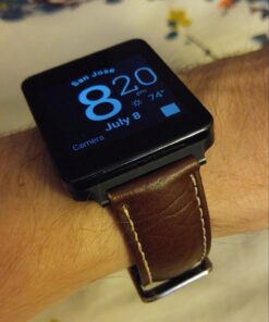 Hadley-Roma MS-906 Men's Genuine Leather Watch Band Brown 22mm 15 71sazCFAUhL