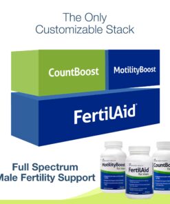 FertilAid for Men and CountBoost Combo - Male Fertility Supplement, Bar - Count, Motility & Morphology Support - Antioxidant & Specialty Vitamins for Male Fertility 26 71scFLAdjSS