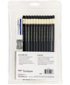 Tombow 51523 MONO Drawing Pencil Set, Assorted Degrees, 12-Pack. Professional Quality Graphite Pencil Set with Eraser and Sharpener 34 71scFwnBfjL