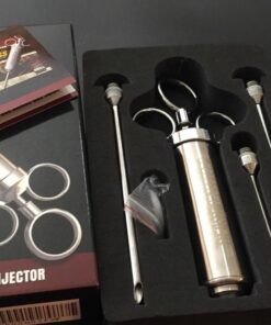Grill Beast - 304 Stainless Steel Meat Injector Kit with 2-oz Large Capacity Barrel and 3 Professional Marinade Needles Beast Injector 35 71sccY0qryL