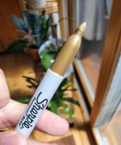 SHARPIE Metallic Fine Point Permanent Marker, Gold, 4 Count 16 71scouzTKDL