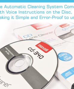 Maxell – Pro 190048 CD-340 Laser Lens Cleaner - Safe & Effective CD Player & Game Station Compact Disc Cleaner - Microfiber Brushes Eliminates Static & Dust - Easy to Use with No Chemicals 20 71scypO4nZL