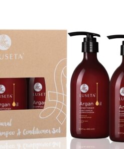 Luseta Argan Oil Sulfate Free Shampoo and Conditioner Set 2 x16.9Fl Oz Thickening for Hair Loss - Best for Damaged,Thin, Dry, Curly Hair - Smoothing & Nourishing 16.9 Fl Oz (Pack of 2) 23 71sd53EnFL