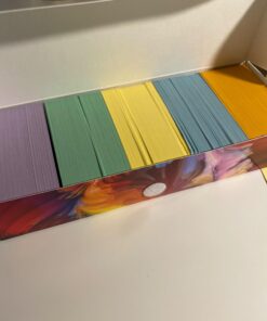 1,100 blank flashcards (2" x 3-1/2") in 5 colors, with storage box. Ideal for students, teachers, note-taking, and language learning. Made in USA. 32 71sdlBPaL