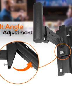 Pyle 90°-30° Angle, Tilt, Rotation Solid-Steel Pin Serves as Safety-Stop Mount Speaker Bracket Stands-Dual Universal Adjustable w/ 12.5'' Distance from Wall (PSTNDW15) 18 71se0GeGsfL