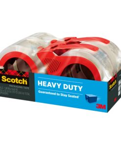 Scotch Heavy Duty Packaging Tape, 1.88" x 54.6 yd, Designed for Packing, Shipping and Mailing, Strong Seal on All Box Types, 3" Core, Clear, 4 Rolls (3850-4RD) 24 71seZ2u6ldL