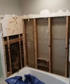 Tile Redi USA RN1620DU Niche Double Recessed Shower Shelf, Two Shelves, 20" H X 16" W, Black 2 Shelves 35 71sf2TYGNSL