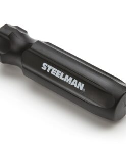 Steelman HubCap Remover Auto Tool for Mechanics, Heavy-Duty Steel, Large/Rubber Hammer Face, Wide Prying Blade, Knobbed Handle HubCap Remover Knobbed Handle 16 71sgPmlVq7L