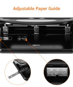Alternative view of Amazon Basics 3 Hole Punch, Semi-Adjustable, 30 Sheet Capacity, Black