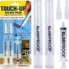 Slobproof Refillable Paint Brush Pens 2 in 1 Pack. Convenient Touch-Up with Easy To Use Syringes, Fillable Solution for Precision and Ease in Paint Touch-Ups. Ideal for Home, Wood 2 Count (Pack of 1)