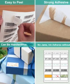 MFLABEL Address Labels, 1"x2-5/8" Mailing Labels, 30-UP White Shipping Labels for Inkjet or Laser Printer, 15000 Sticker Labels (500 Sheets), 30 Labels per Sheet 500 Sheet 1" x 2-5/8" (30-up) 10 71sh85A5L 1