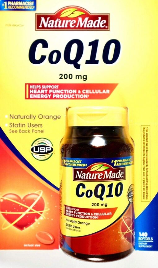 Nature Made Coq10 200 Mg, Naturally Orange, Value Size,140 Count Softgels 140 Count (Pack of 1)